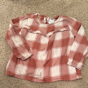 Carter's Red and White Plaid Shirt